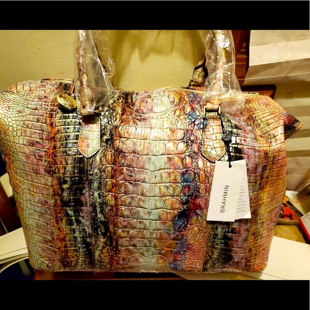 Large Brahmin Duffle Carry Bag